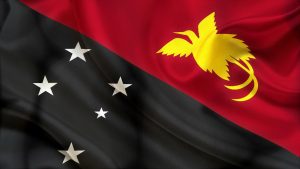 black-and-red-line-down-the-middle-yellow-bird-southern-cross-stars-papua-new-guinea