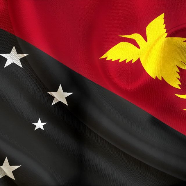 black-and-red-line-down-the-middle-yellow-bird-southern-cross-stars-papua-new-guinea